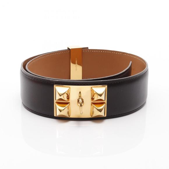 Hermes Hermès Collier de Chien belt, box calf leather, brown, for women. - Picture 1 of 6